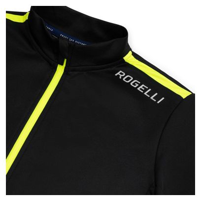 Maillot Manches Longues Velo Rogelli Core Homme Noir Jaune