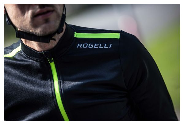 Maillot Manches Longues Velo Rogelli Core Homme Noir Jaune