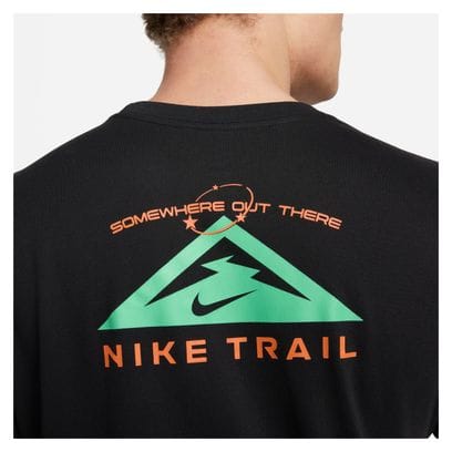 Nike Dri-Fit Trail Print Kurzarmtrikot Schwarz