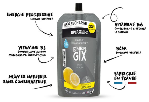 Eco Recharge Gel Overstims Energix Lemon 250g