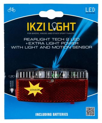 IKZI Feu arrière lumineux 5 led batterie 80mm