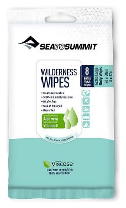 Sea To Summit Wipes 20 x 30cm Pack of 8