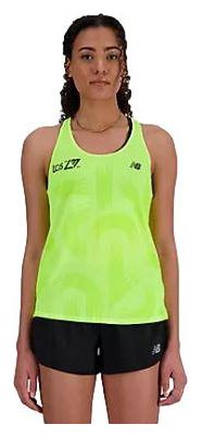 Camiseta de tirantes New Balance Athletics London Edition Amarillo Mujer