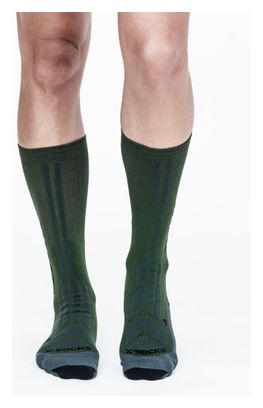 Chaussettes X-Socks Hike Discover Crew Vert Noir