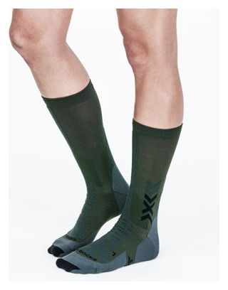 Chaussettes X-Socks Hike Discover Crew Vert Noir