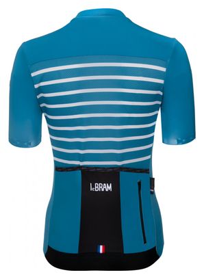 Maillot LeBram Ventoux de manga corta para mujer azul zafiro Tailored Fit