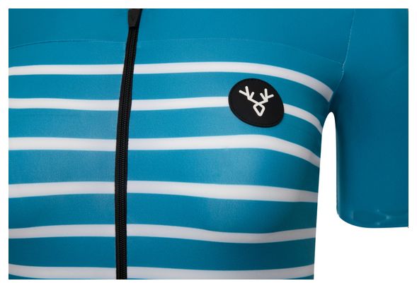 Maillot LeBram Ventoux de manga corta para mujer azul zafiro Tailored Fit