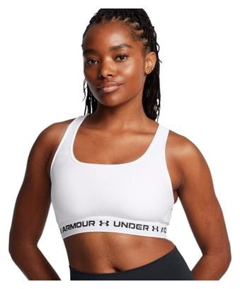 Brassière Under Armour Crossback Mid Blanc Femme