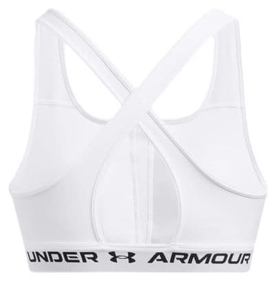 Brassière Under Armour Crossback Mid Blanc Femme