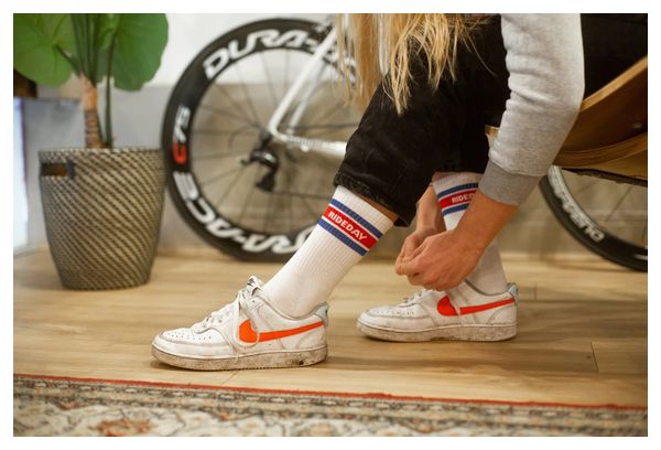 Çois Rideday Retro Crew Sokken Wit
