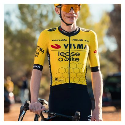 Team Visma Lease 2025 Jersey met korte mouwen Geel