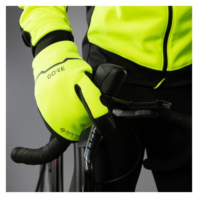 GORE Gore-Tex Infinium Thermo Split Handschuhe Schwarz/Fluo Gelb