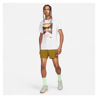 Nike Dri-Fit Trail Print Short Sleeve Jersey Wit