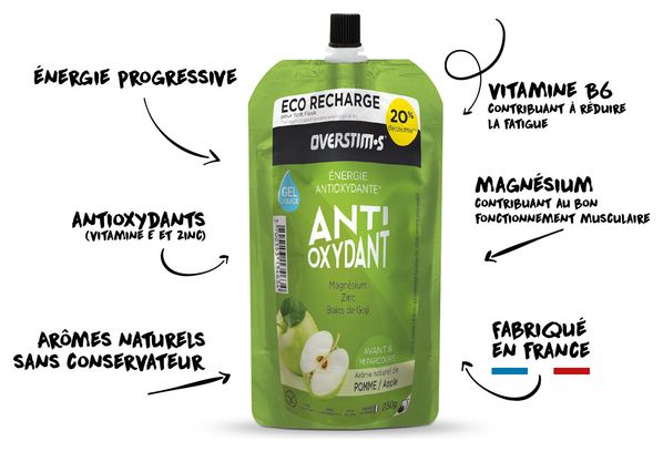 Eco Recharge Gel Overstims Antioxydant Pomme Verte 250g