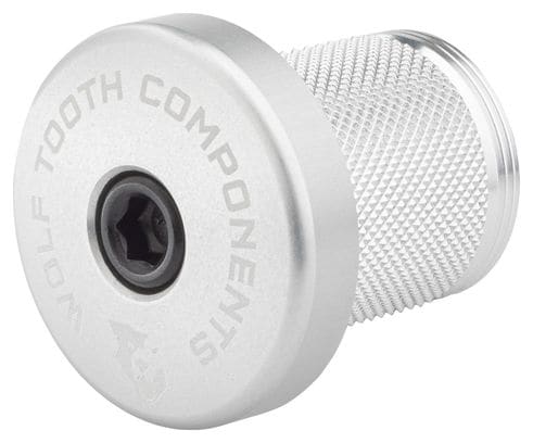 Wolf Tooth Compression Plug with Integrated Spacer Stem Cap 1 1/8" Silver