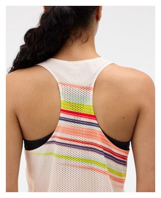 Camiseta sin mangas Hoka Race Day Blanca Mujer