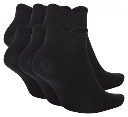 Nike Everyday Lightweight No-Show Socks (x6) Zwart Unisex