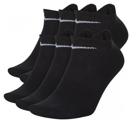 Nike Everyday Lightweight No-Show Socks (x6) Zwart Unisex