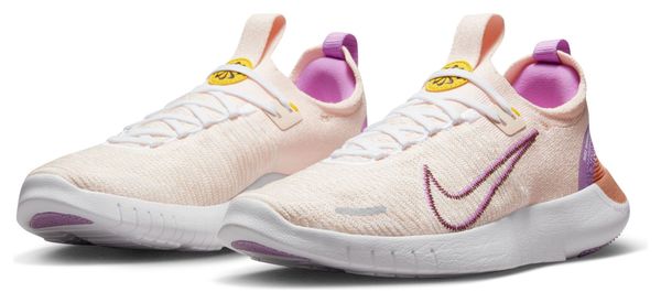 Damen Running Schuhe Nike Free Run Fkyknit Next Nature Coral Violet