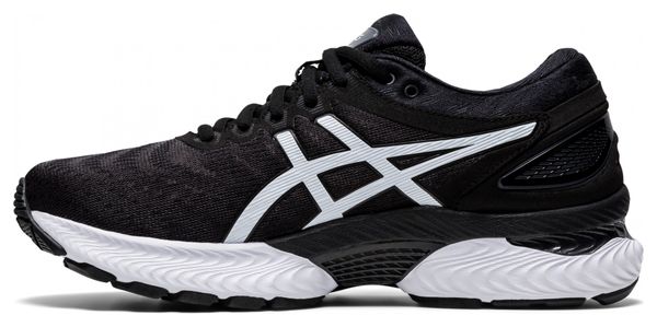 Asics Gel Nimbus 22 Noir Blanc Femme