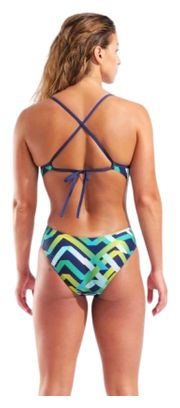Costume da bagno Arena Texture multicolore/blu da donna