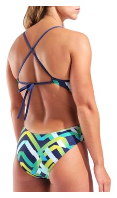 Costume da bagno Arena Texture multicolore/blu da donna