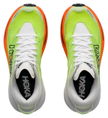 Zapatillas de trail Hoka Mafate 5 blancas/naranjas para hombre