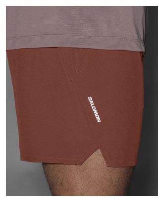 Pantalones cortos Salomon SHKout Core 5in marrones para hombre