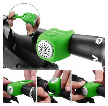 Rockbros CB1709BK Sonnette de vélo électronique vert