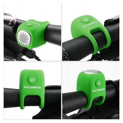 Rockbros CB1709BK Sonnette de vélo électronique vert