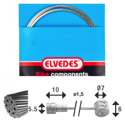 Elvedes Bremskabel Ø 1,5 mm 2350 mm