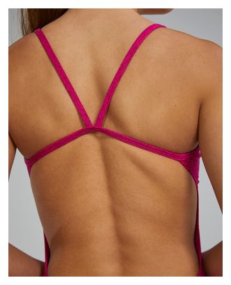 Maillot de bain Tyr Durafast Elite Cutoutfit Lapped Rose Femme