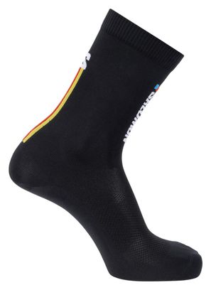 Calcetines Salomon Pulse Race Flag Crew Negro