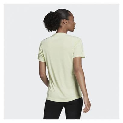 Camiseta de manga corta Adidas Own The Run para mujer amarilla