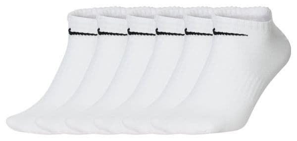Nike Everyday Leichte No-Show-Socken (x6) Weiß Unisex