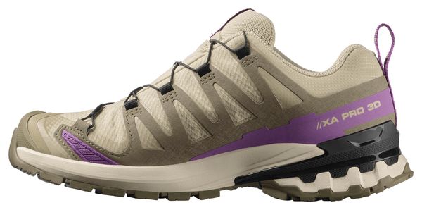 Zapatillas Trail Salomon XA Pro 3D v9 GTX Caqui/Rosa Mujer