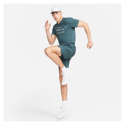 Maillot manches courtes Nike Dri-Fit Run Division Vert