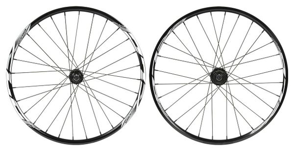 Pair of Excess XLC-1 20' Wheels | 451x19.5mm | 36 Holes Black / White