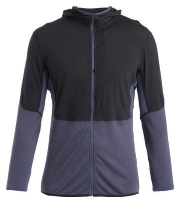 Polaire Icebreaker Mérinos 200 Realfleece Descender Noir/Gris Homme