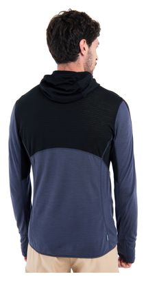 Polaire Icebreaker Mérinos 200 Realfleece Descender Noir/Gris Homme