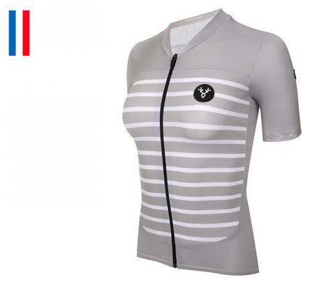 LeBram Ventoux Women&#39;s Short Sleeve Jersey Gray Adjusted Cut