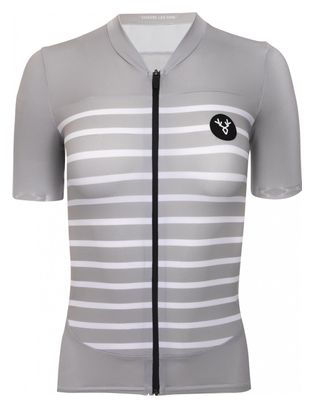 LeBram Ventoux Women's Short Sleeve Jersey Grey Fitted