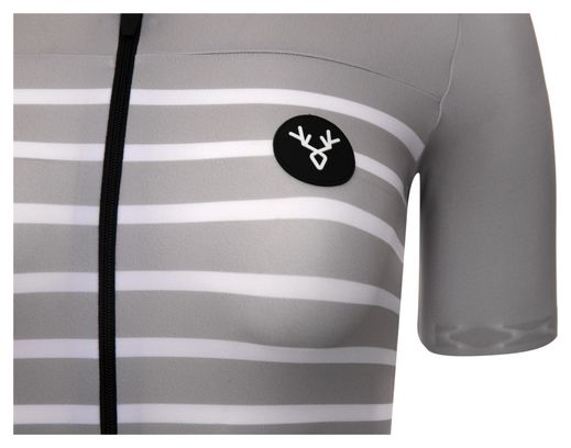 LeBram Ventoux Women's Short Sleeve Jersey Grey Fitted