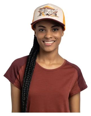 Casquette Buff Trucker Cap Orange Blanc