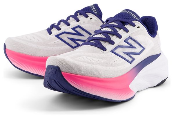 New Balance FreshFoam X More v6 Laufschuhe für Damen, Weiß/Blau/Rosa