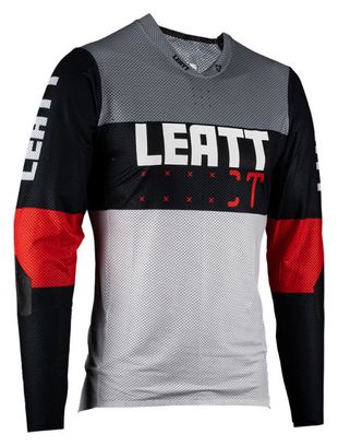 Maillot de manga larga Leatt MTB Gravity 4.0 Gris/Rojo