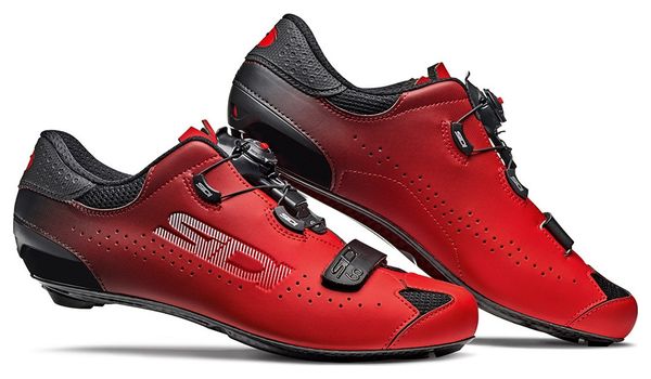 Paar Sidi Sixty Schuhe Schwarz / Rot