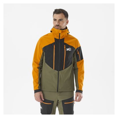 Veste Softshell Millet M White Shield Orange/Khaki