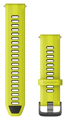 Garmin Forerunner 22 mm Silicone Polsband Amp Geel Zwart Leisteen