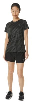 Asics Core All Over Print Kurzarm Trikot Schwarz Damen